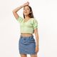 QCOOL BLUSA M/C C-V ROSA MO VERDE PISTACHO-IMAGEN-1