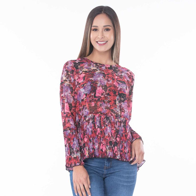 sassafras blusa ml josefina nd10 sm print 2-imagen1