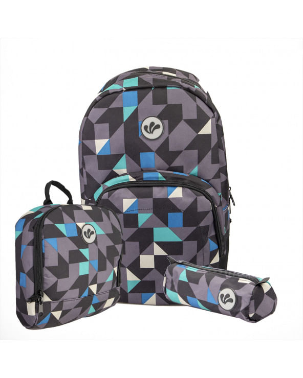 Mochila Mosaico Gris Pack X
