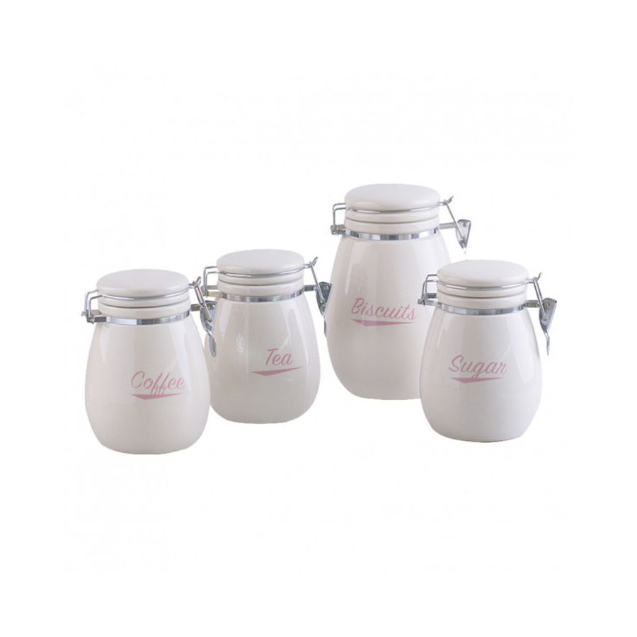 FAMILIA FRASCOS DE CERAMICA COCINA AZUCAR CAFE TE GALLETAS CN035