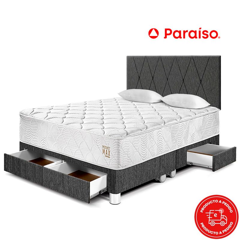 PARAISO-DORMITORIO-POCKET-MAX-KING-C-CAJONES-CHARCOAL-DOR-PMAX-KSI-CJ-IMAGEN-1