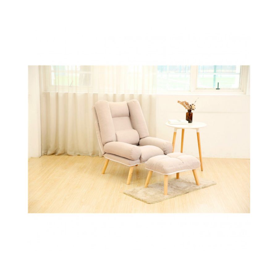 FAMILIA SILLON SOFA+BANCO OTTOMAN BEIGE
