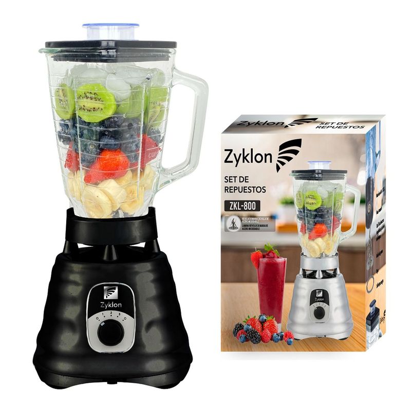 ZYKLON-LICUADORA-CLASICA-ZKL-800-NEGRA-800W-KIT-REPUESTO-IMAGEN-1