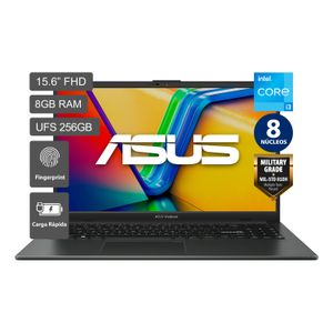 LAPTOP ASUS VIVOBOOK 16 E1504GA 15.6" FHD INTEL I3-N305 12VA. 256GB SSD +8GB DDR4
