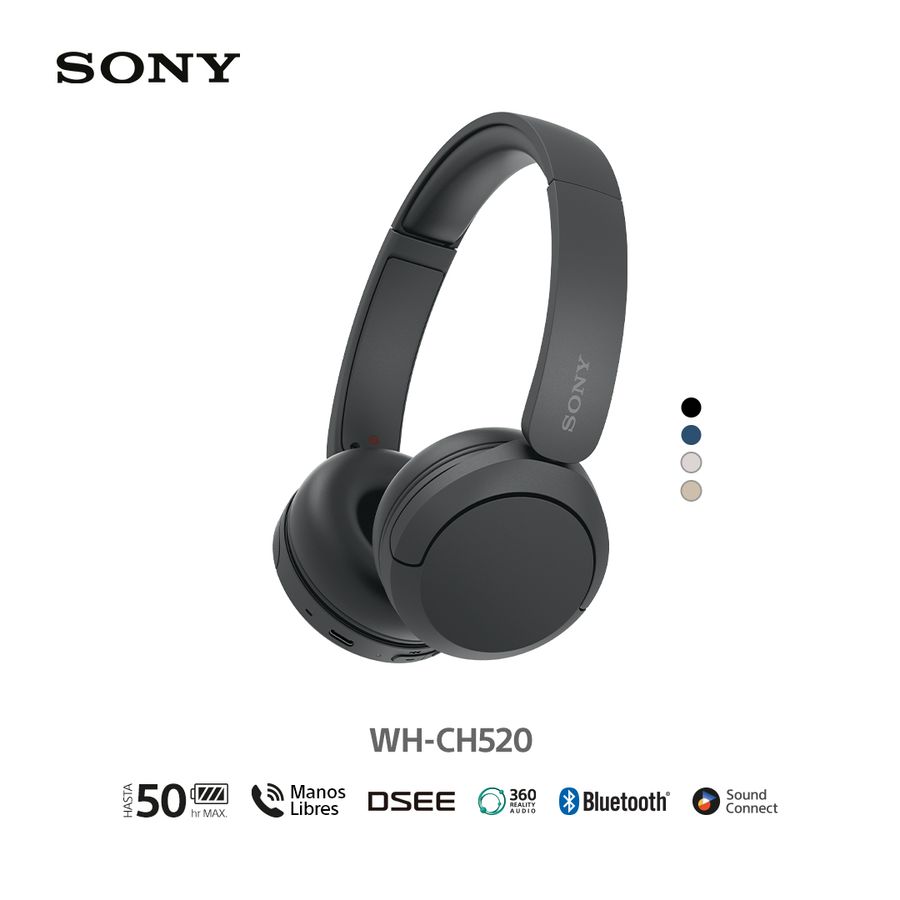 AUDIFONOS SONY WH-CH520/BZ UC NEGRO - ON EAR