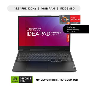 LAPTOP LENOVO IP GAMING 3 15ARH7 15.6" FHD AMD R7-6800H 512GB SSD +16GB DDR5