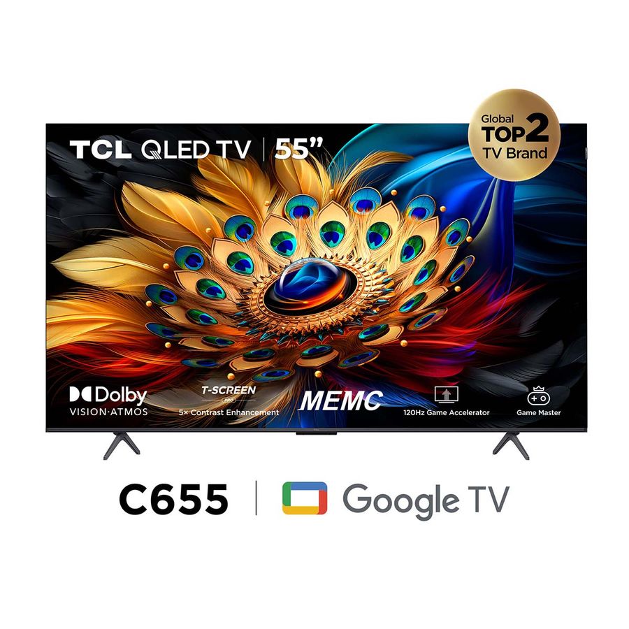 TELEVISOR TCL 55" 4K UHD QLED 55C655 SMART TV GOOGLE