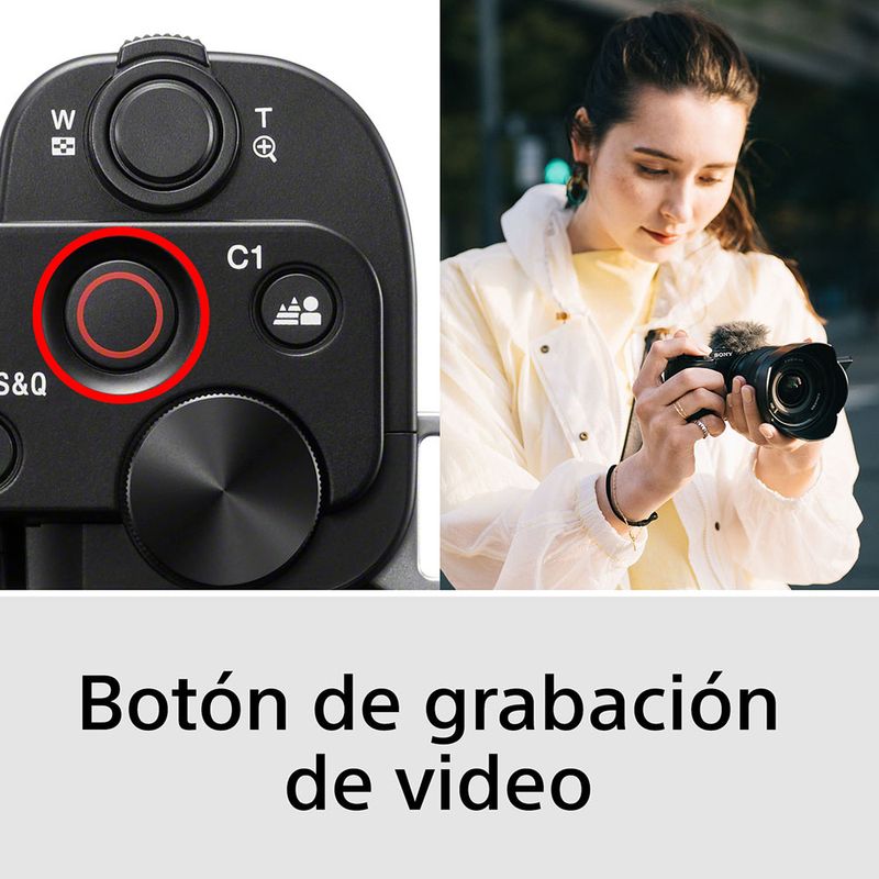 sony camara zv-e10l-bq e38 sensor exmor-lente selp1650-imagen10