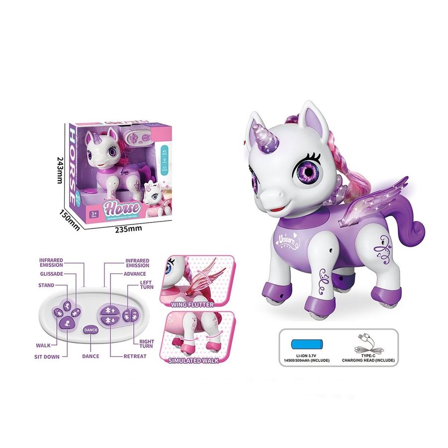 WONDER UNICORNIO INTERACTIVO CON LUZ Y M