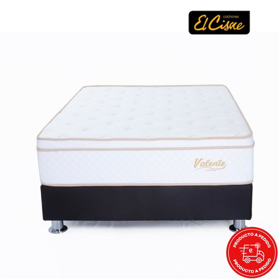 CISNE CAMA AMERICANA VALENTE NEGRO KING