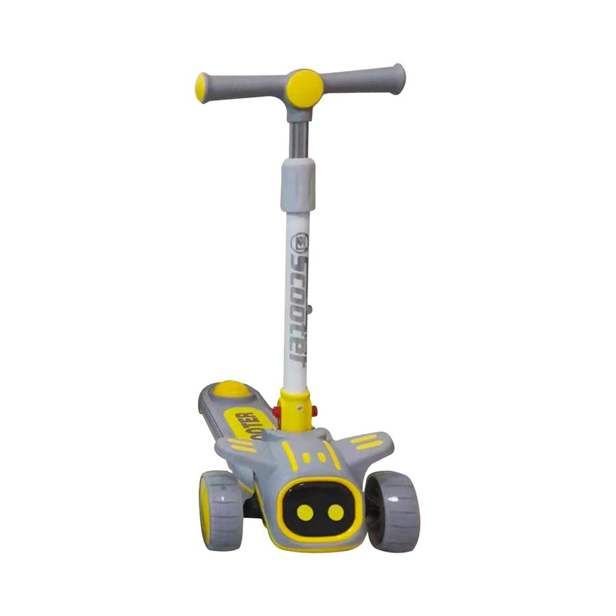 WONDER SCOOTER 3 RUEDAS AMARILLO CON LUZ Y MUSICA