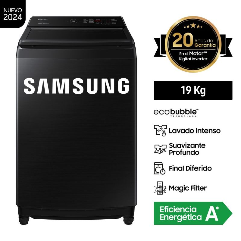 SAMSUNG-LAVADORA-WA19CG6441BVPE-19KG-NEGRA-Imagen-1