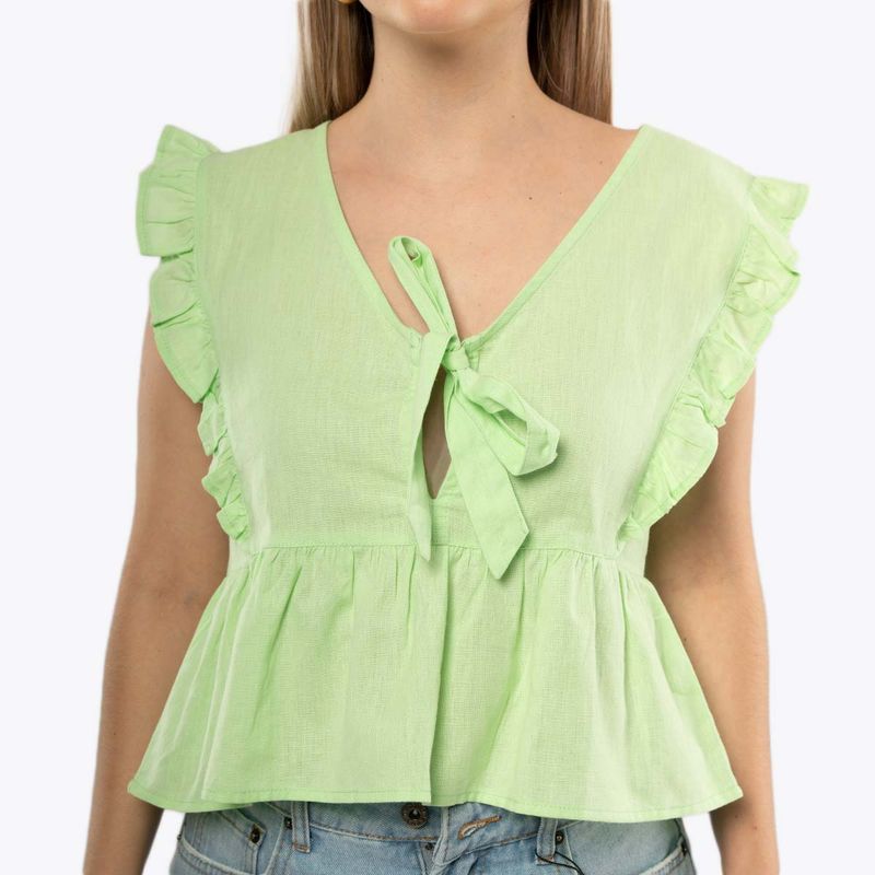 ONE STEP BLUSA M/0 C-V TANIA SM VERDE PISTACHO-IMAGEN-5