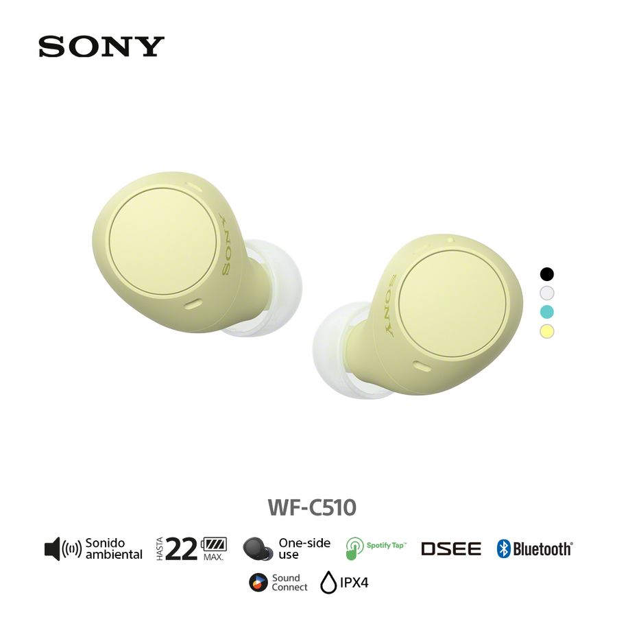 AUDIFONOS SONY TRUE WF-C510/YZ AMARILLO - IN EAR