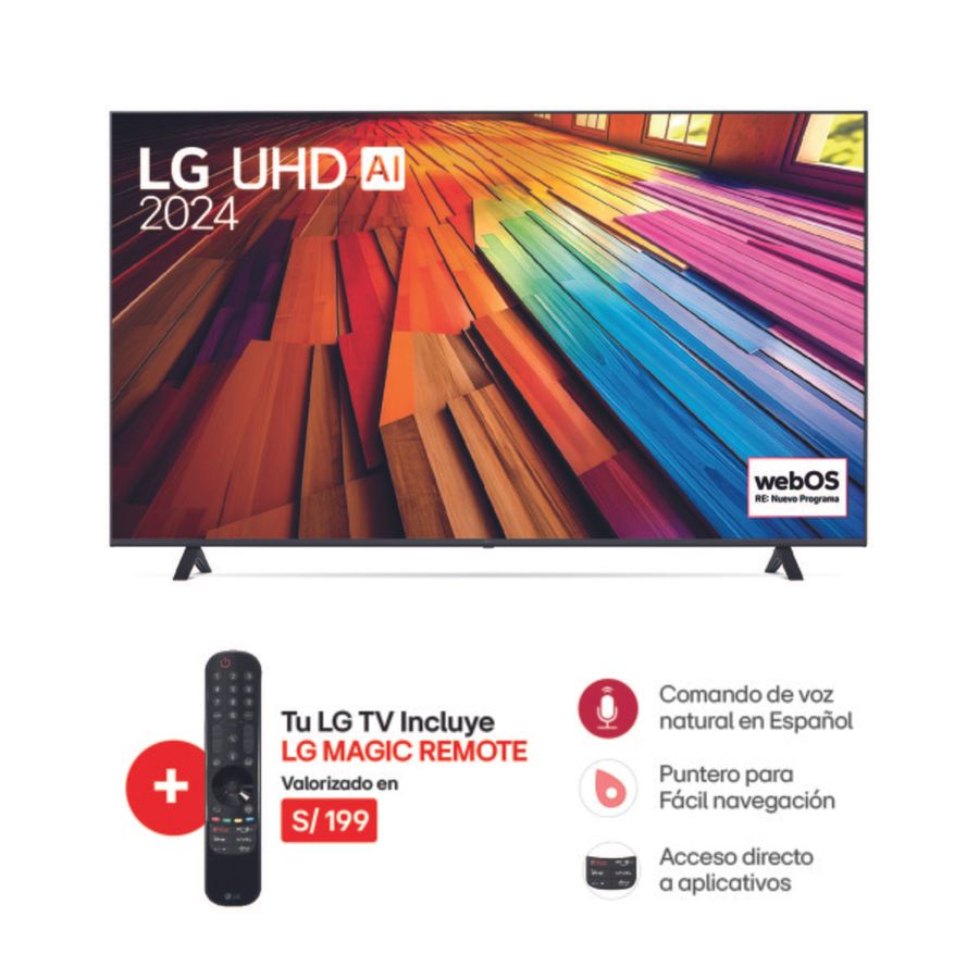 LG UHD TV 75" 4K 75UT8050 THINQ AI (2024)