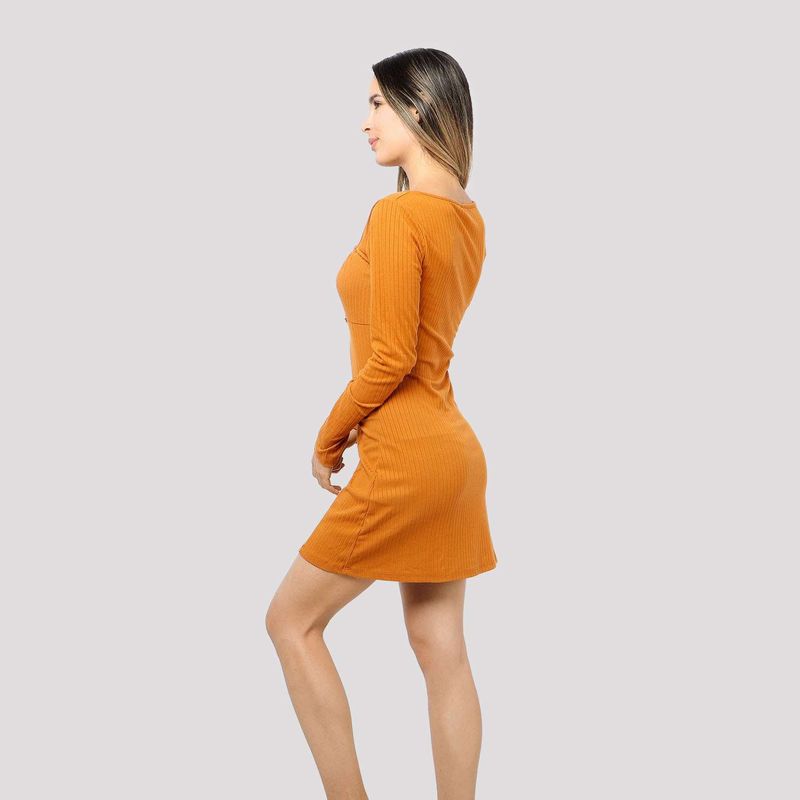 ONE STEP VESTIDO ML AGOSTINA MO KHAKI-IMAGEN-3