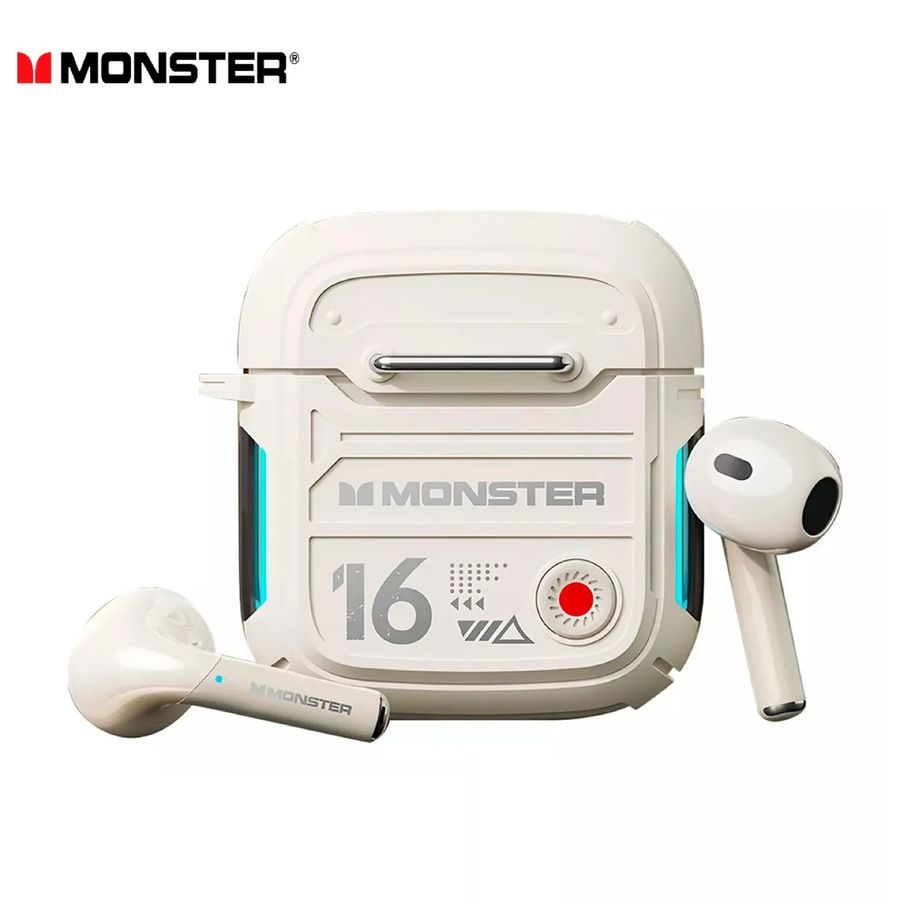 MONSTER AUDIFONOS TWS XKT16 IVORY GAMER