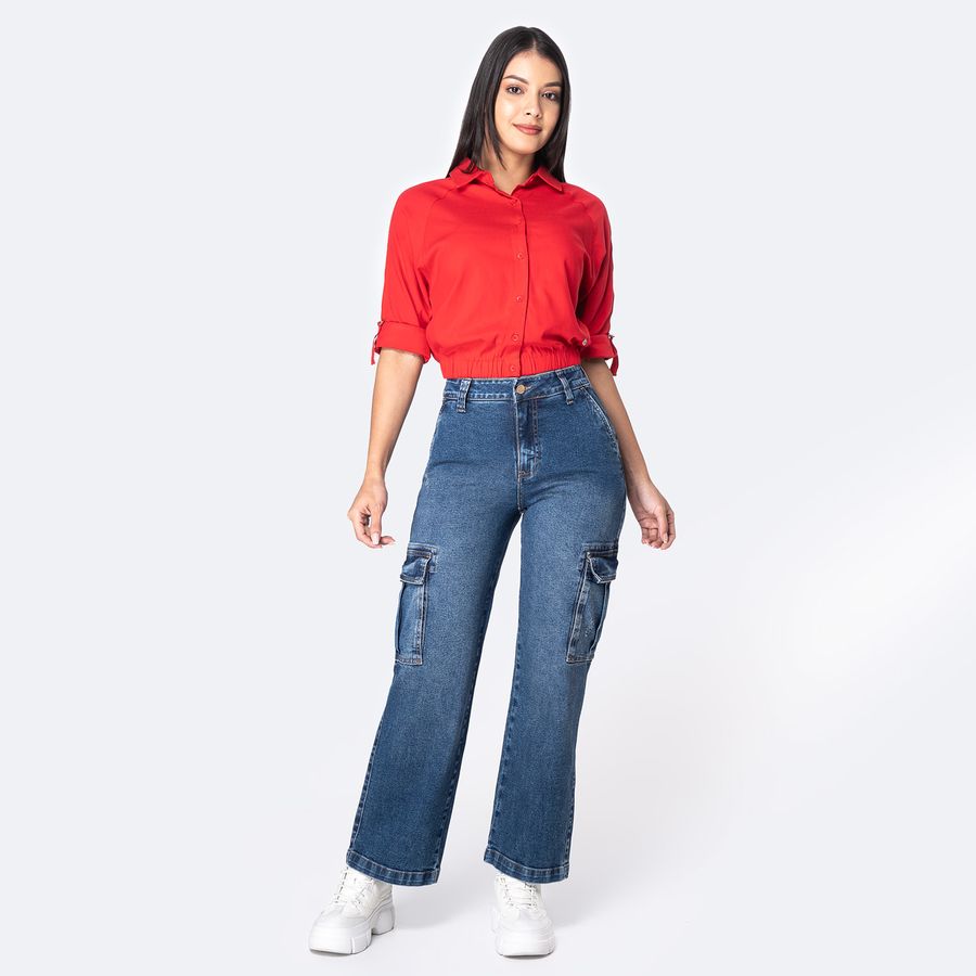 PIONIER  BLUSA CROP 3/4  ASTRHID