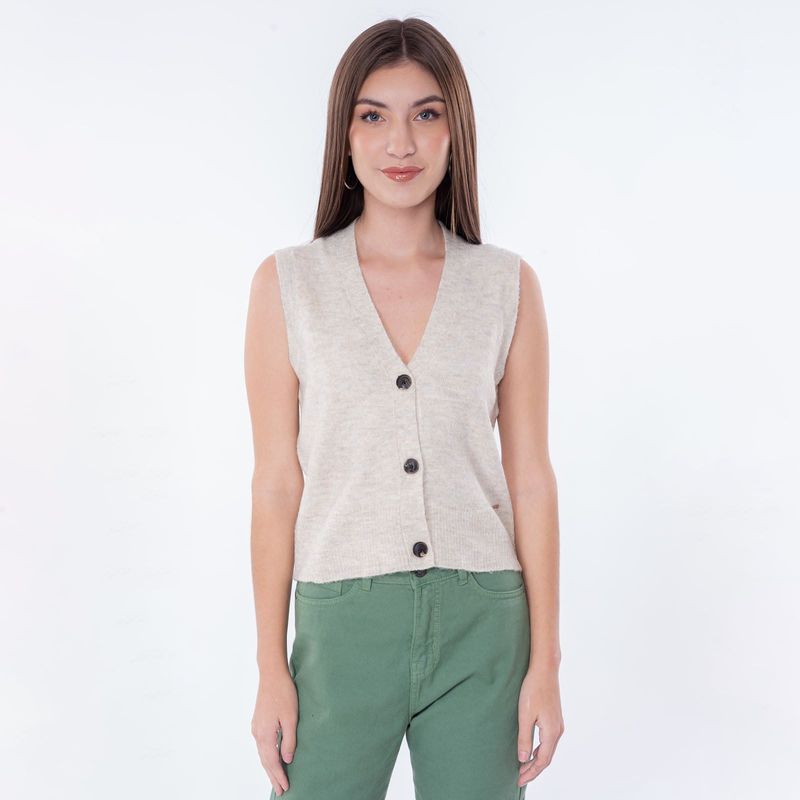 one-step-chaleco-manga-0-elli-yjd01-beige-imagen1