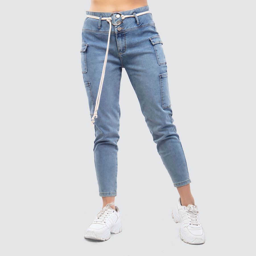AQUA PANT. TOBILLERO CARGO MATILDE