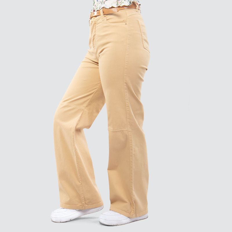 Mujer Pantalon Drill Color Beige Pantalon Drill Mujer Aqua Valeria