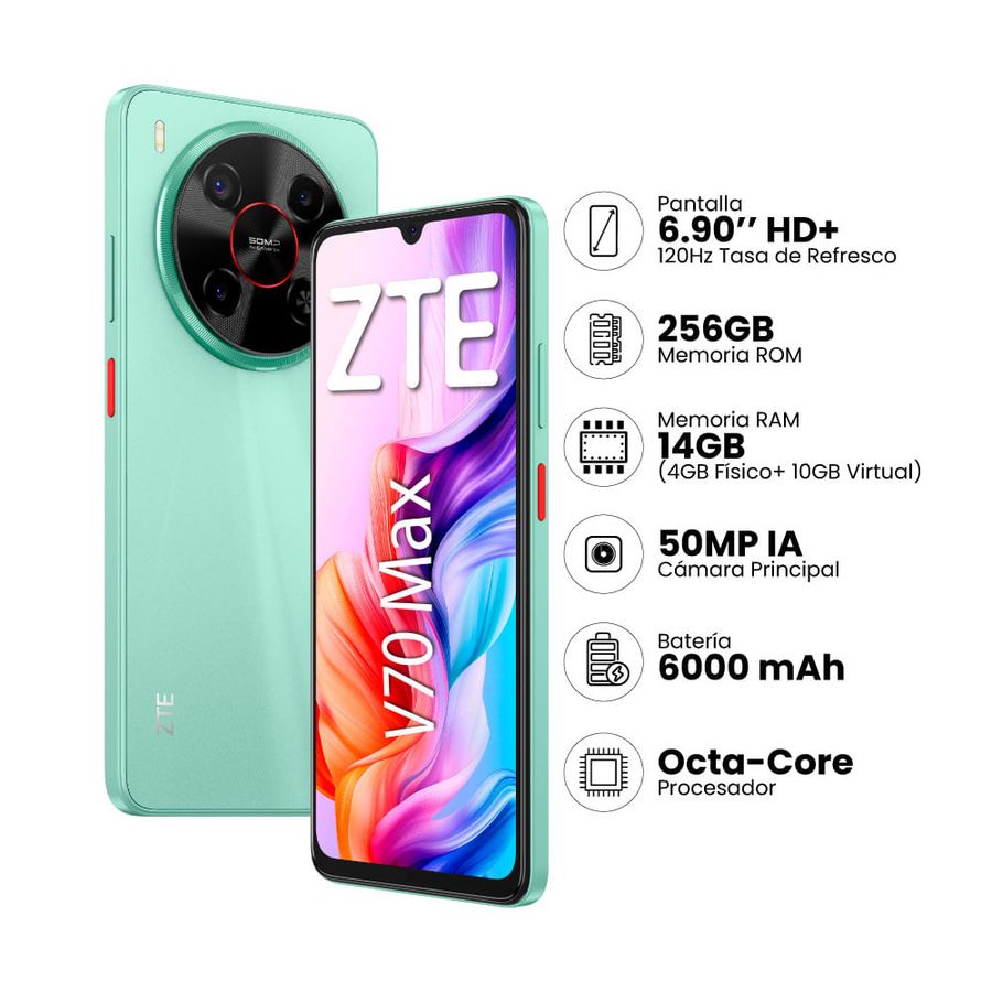ZTE CELULAR BLADE V70 MAX VERDE UNISOC T
