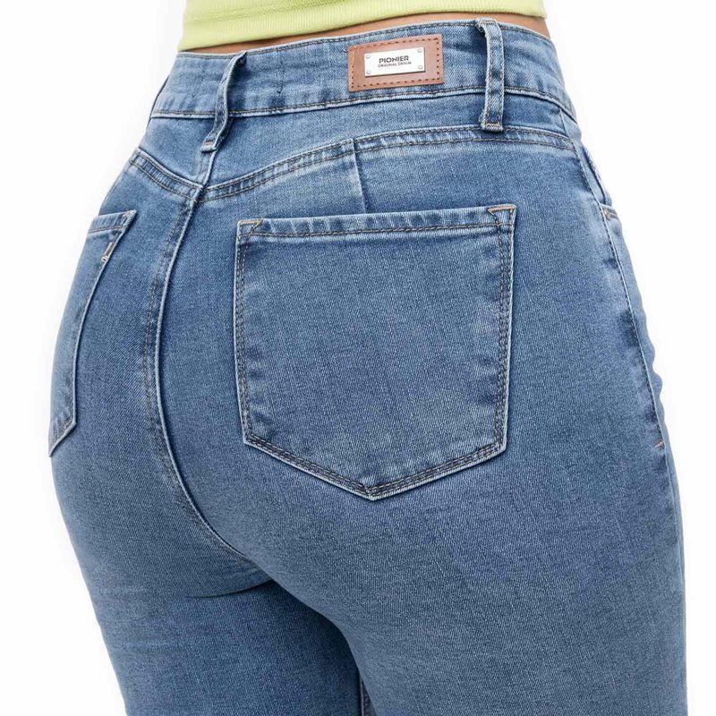 Pantalon Flare Jean Mujer Pionier Hallyh