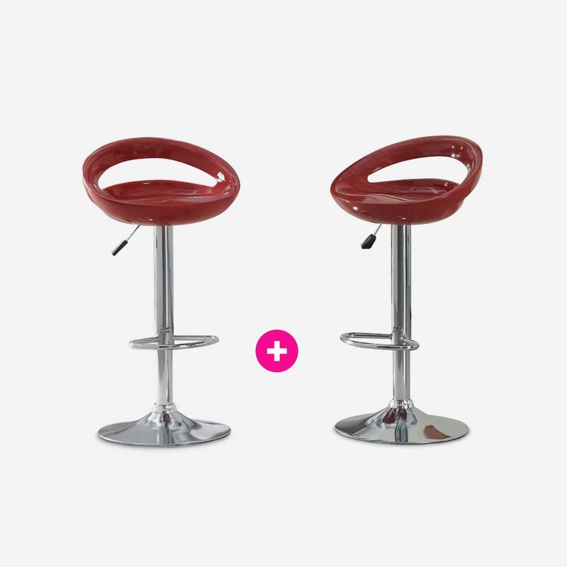 CB008333 - COMBO 2 SILLA DE BAR ROJO AD-HC104