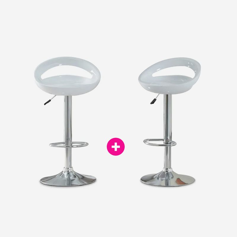 CB008334 - COMBO 2 SILLA DE BAR BLANCO AD-HC104