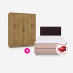 CB008346 - COMBO JGO DORMITORIO FAMILIA + ROPERO 6P