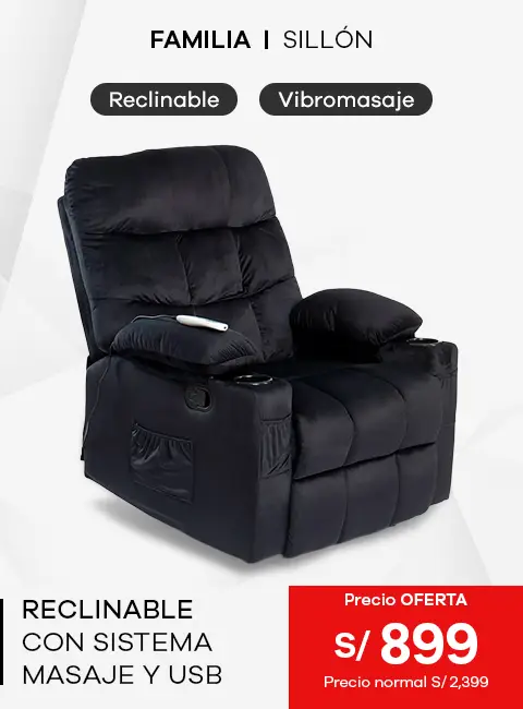Sillón reclinable negro